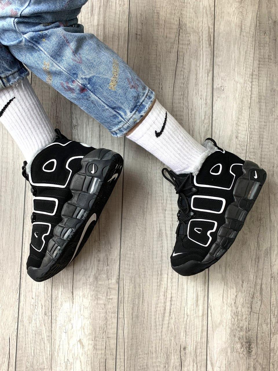 

Мужские зимние кроссовки Nike Air More Uptempo Supreme / Найк Аир Мор Аптемпо Суприм 45, Черный