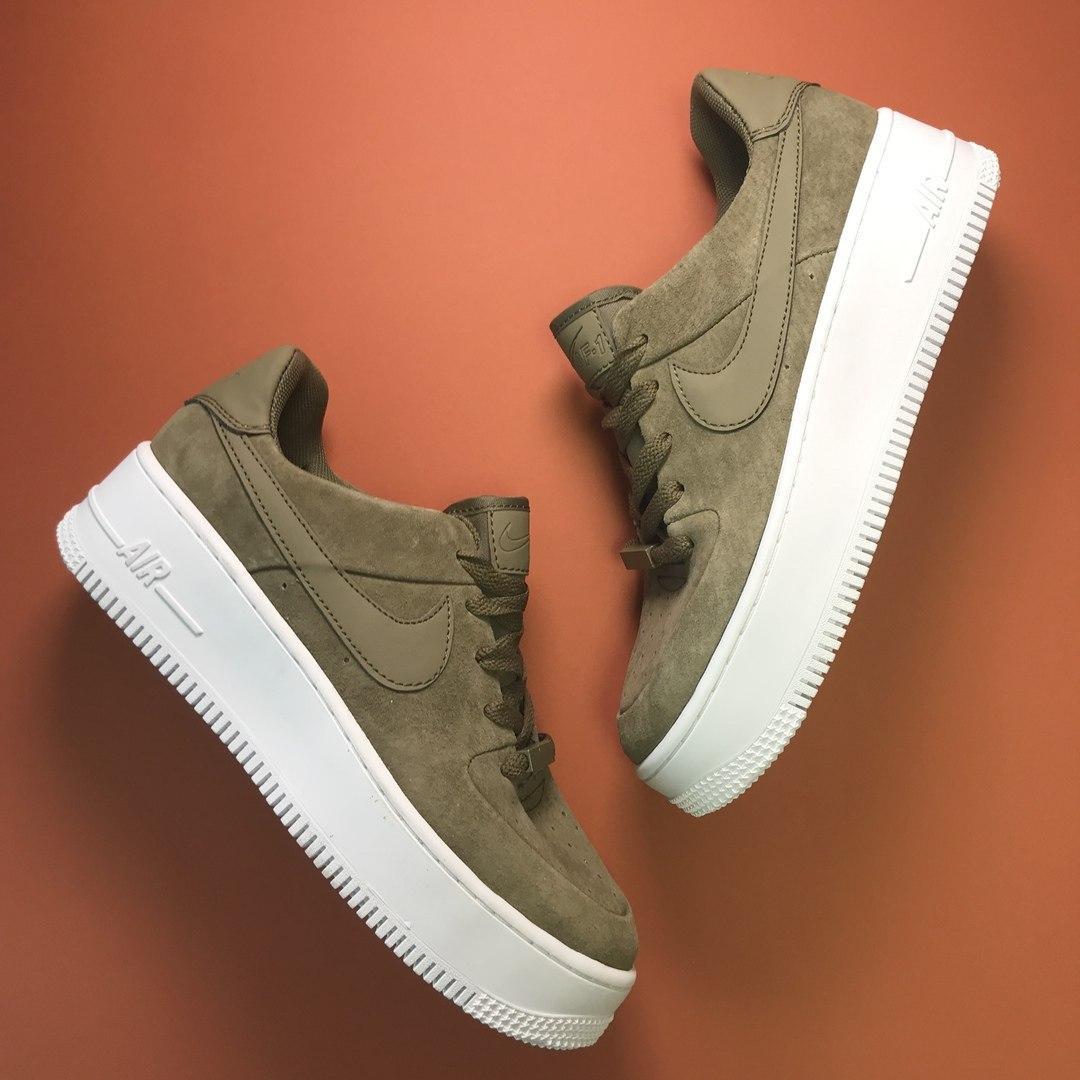 

Женские кроссовки Nike Air Force 1 Low Sage Platform Green / Найк Аир Форс 1 Лоу Зеленые 37, Коричневый