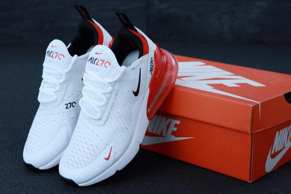 

Женские кроссовки Nike Air Max 270 White Red / Найк Аир Макс 270 Белые Красные 40, Белый