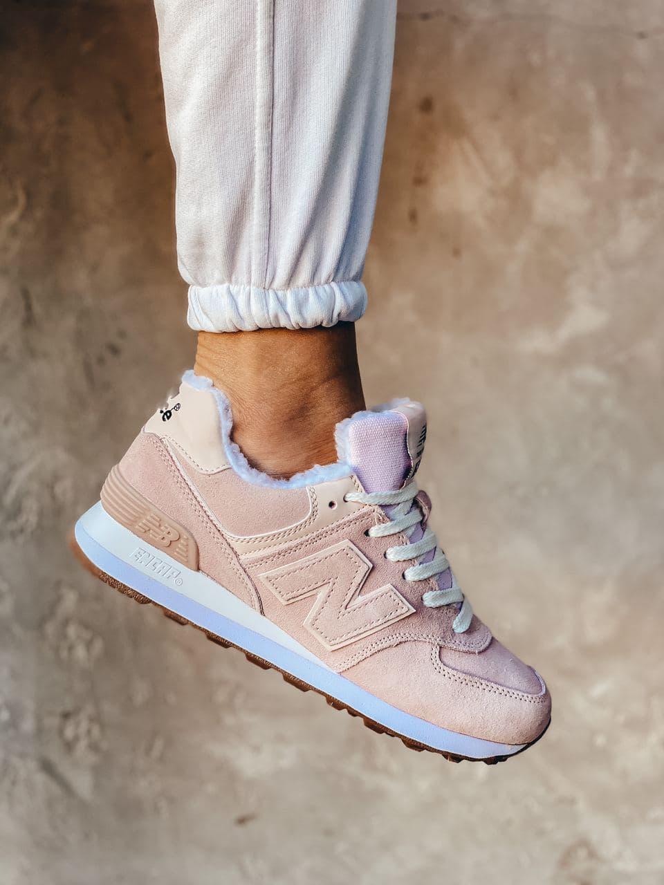 

Женские зимние кроссовки New Balance 574 Pink White / Нью Беланс 574 Розовые Белые 41, Розовый