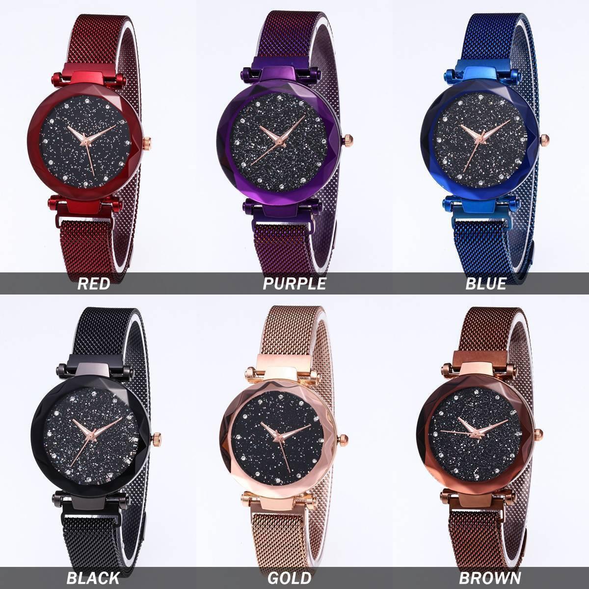 

Женские часы Starry Sky Watch на магнитной застёжке Красные! Акция