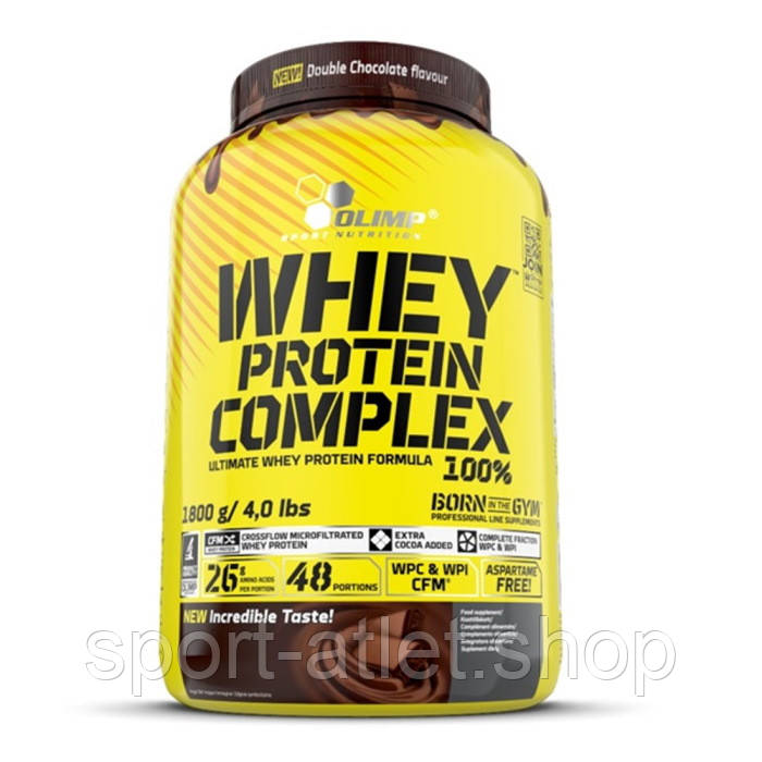 

Протеин Olimp Whey Protein Complex 100%, 1.8 кг Двойной шоколад