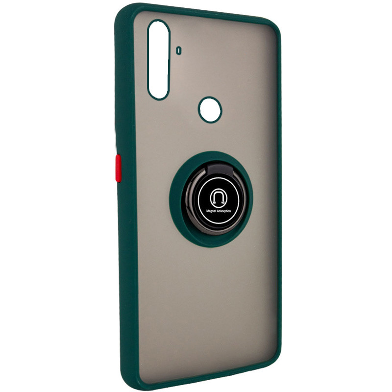 

TPU+PC чехол Deen ColorEdgingRing for Magnet для Realme C3 / 5S, Зеленый