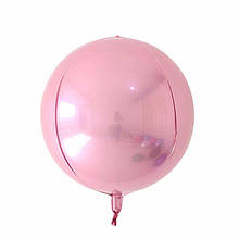 Фольгована кулька сфера рожевий 10" Китай