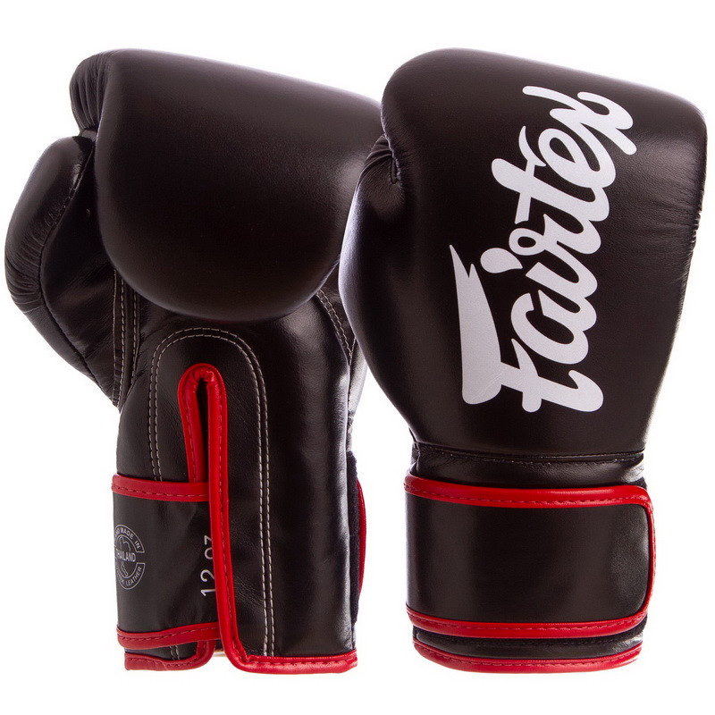 

Боксерские перчатки FAIRTEX PU на липучке черные BGV14, 16 унций, Черный