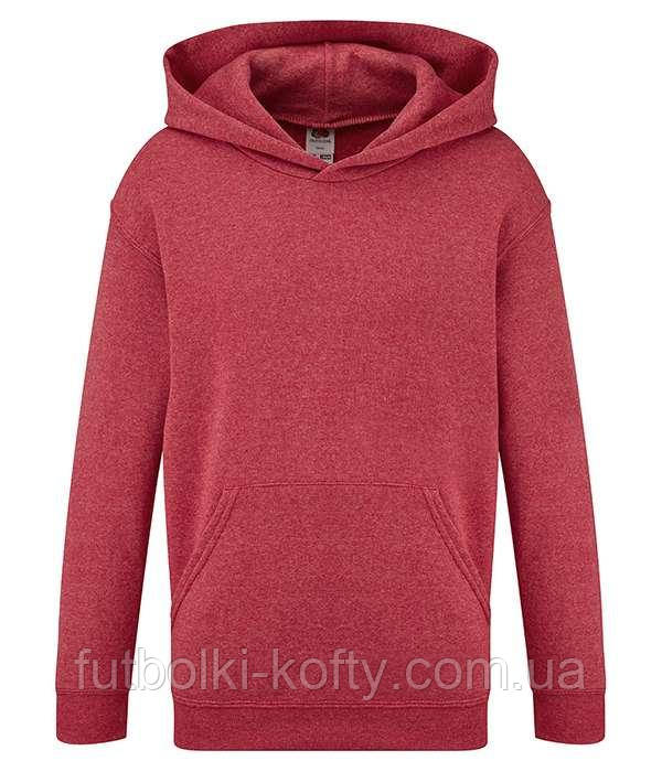 

Толстовка детская с капюшоном Classic hooded 140, VH Красный Меланж