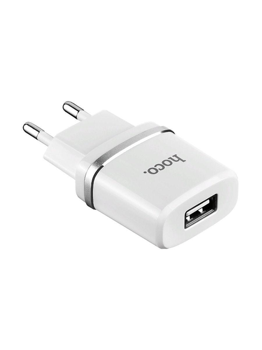 

СЗУ адаптер 220V HOCO C11 1USB + кабель Micro 1A! Распродажа, Разные цвета