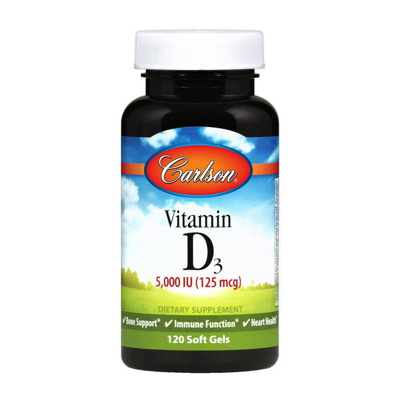 

Витамин Д3 Carlson Labs Vitamin D3 5000 IU (120 soft gels)