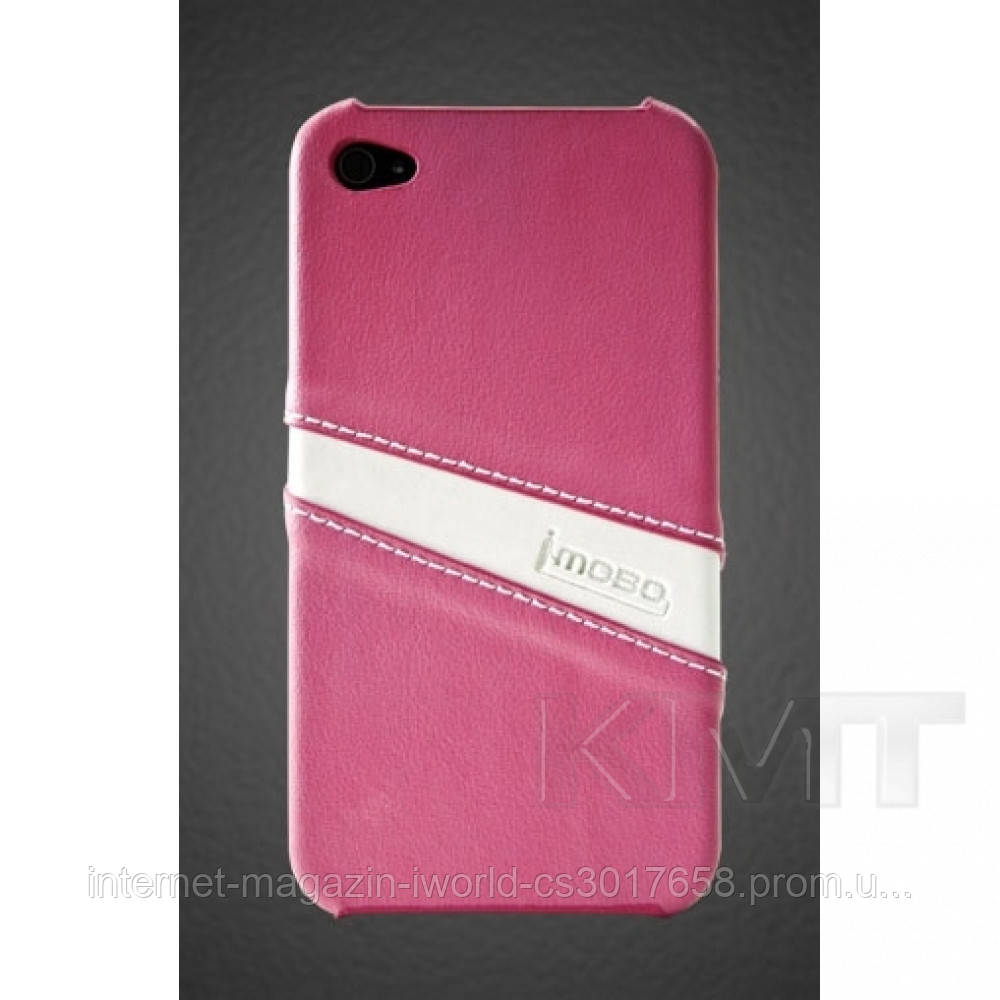 

Чехол для IMobo Leather Back Cover — Apple iPhone 4 ; Apple iPhone 4S — White & Pink