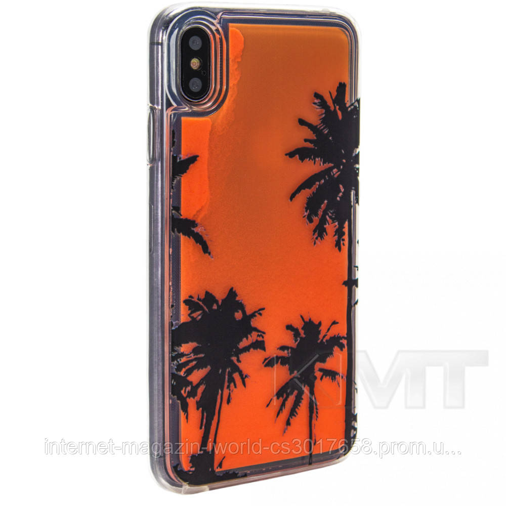 

Чехол для Liquid Glow Night With Print TPU Case — iPhone Xs MAX — Palm, С дизайном