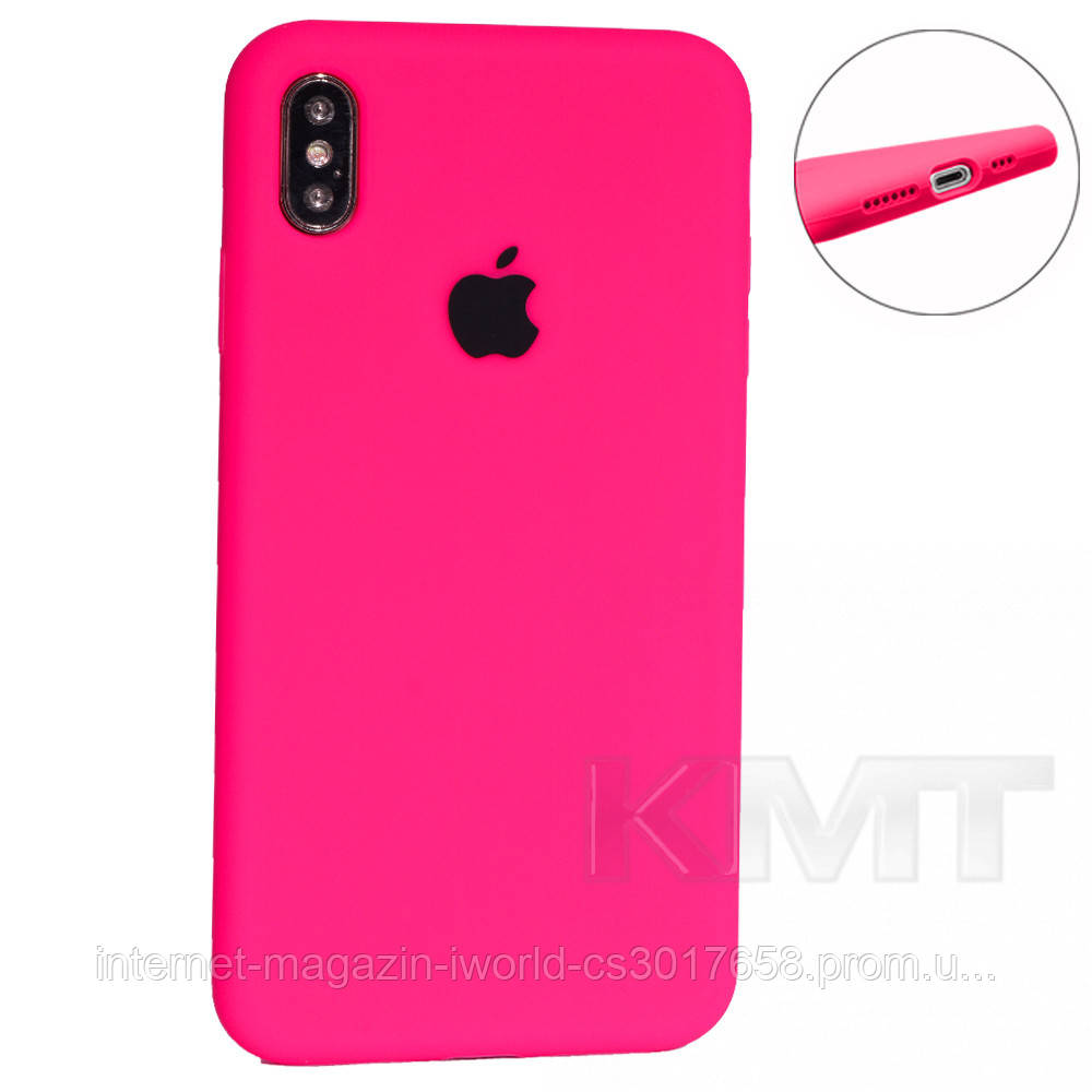 

Чехол для Original Silicone Case Full Size — iPhone Xs MAX — Neon Pink (47