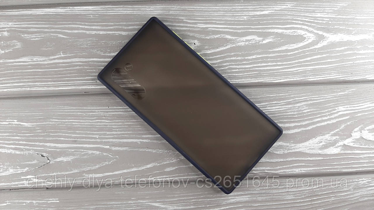 

TPU чехол MATT для Samsung Galaxy Note 10 темно синий