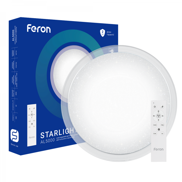 

Светодиодный светильник Feron AL5000-S STARLIGHT 60W, Белый