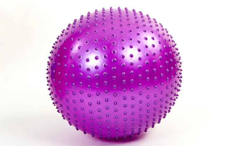 Мяч для фитнеса (фитбол) массажный 55см Zelart FI-1986-55 (PVC, 900г, 