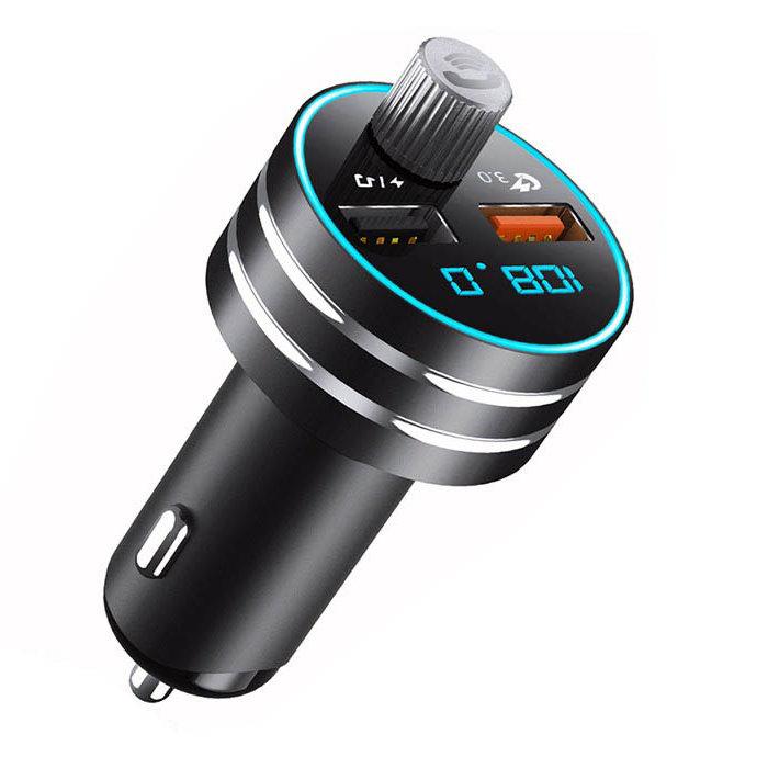 FM-трансмиттер модулятор Topk с Bluetooth 5.0, MicroSD, USB Quick Char