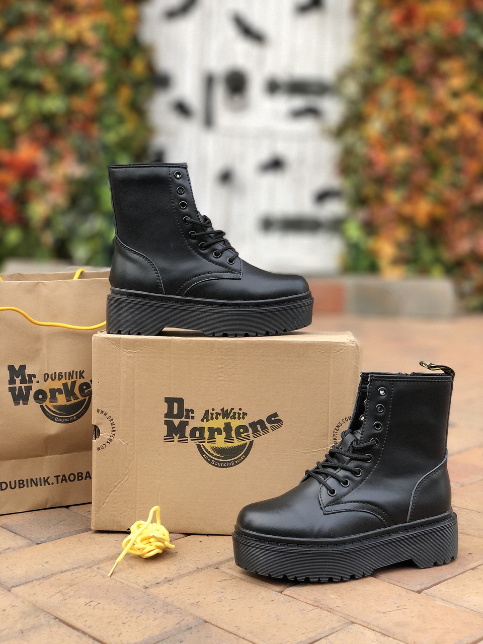 

Ботинки женские зима Dr. Martens Jadon черные, Доктор Мартинс, натуральная кожа, мех, прошиты. Код Z-2062 АДаптивная, 40, Черный