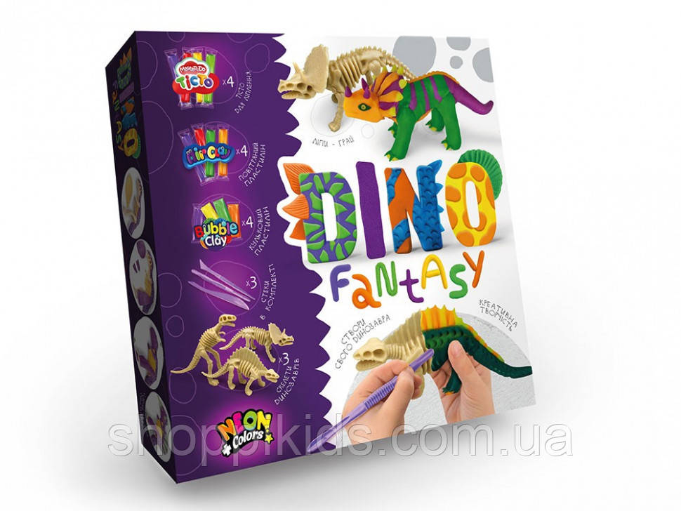 

Набор креативного творчества "Dino Fantasy" укр. DF-01-01U, Разноцветный