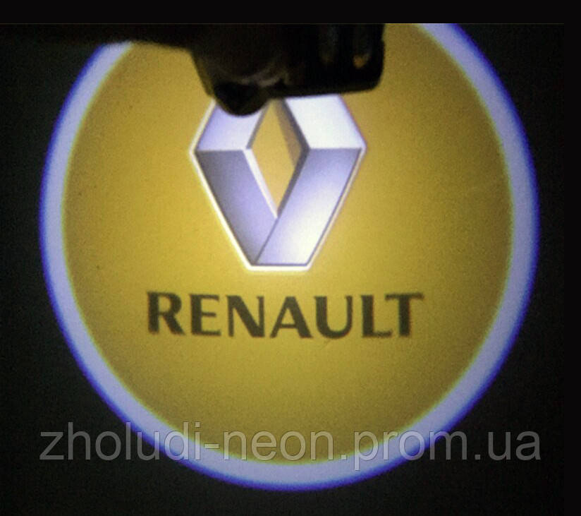 

Подсветка двери Логотипом Рэно — Renault door logo.