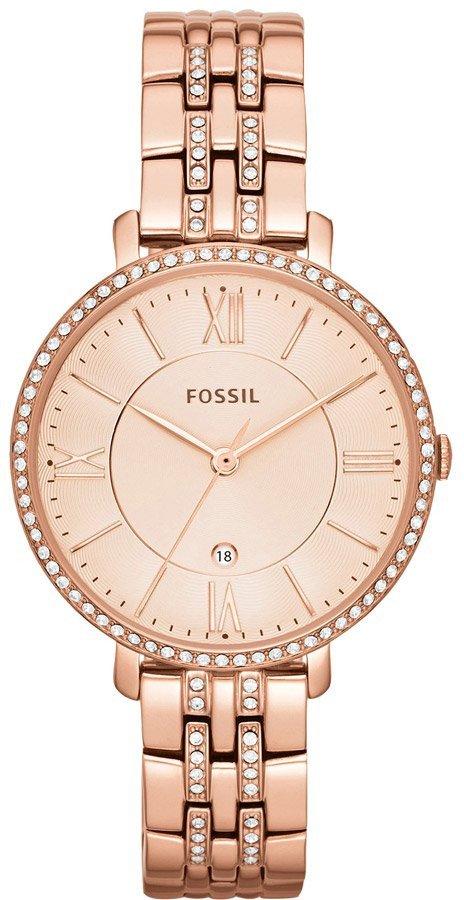 

Часы наручные женские FOSSIL ES3546 кварцевые, с фианитами, цвет розового золота, США