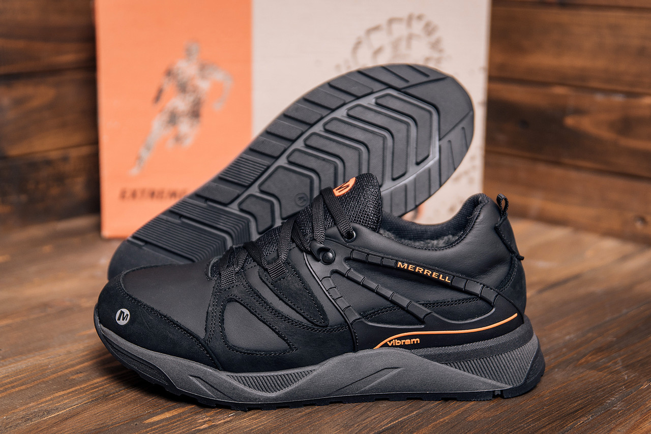 

Мужские зимние кожаные кроссовки MERRELL vlbram Black 43, Черный