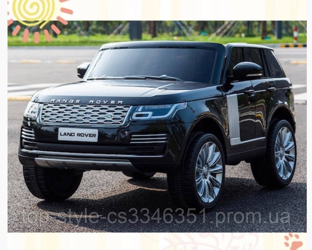 

Двухместный детский электромобиль Джип M 4175 EBLR-2, Range Rover, 4WD, колеса EVA, кожа, черный