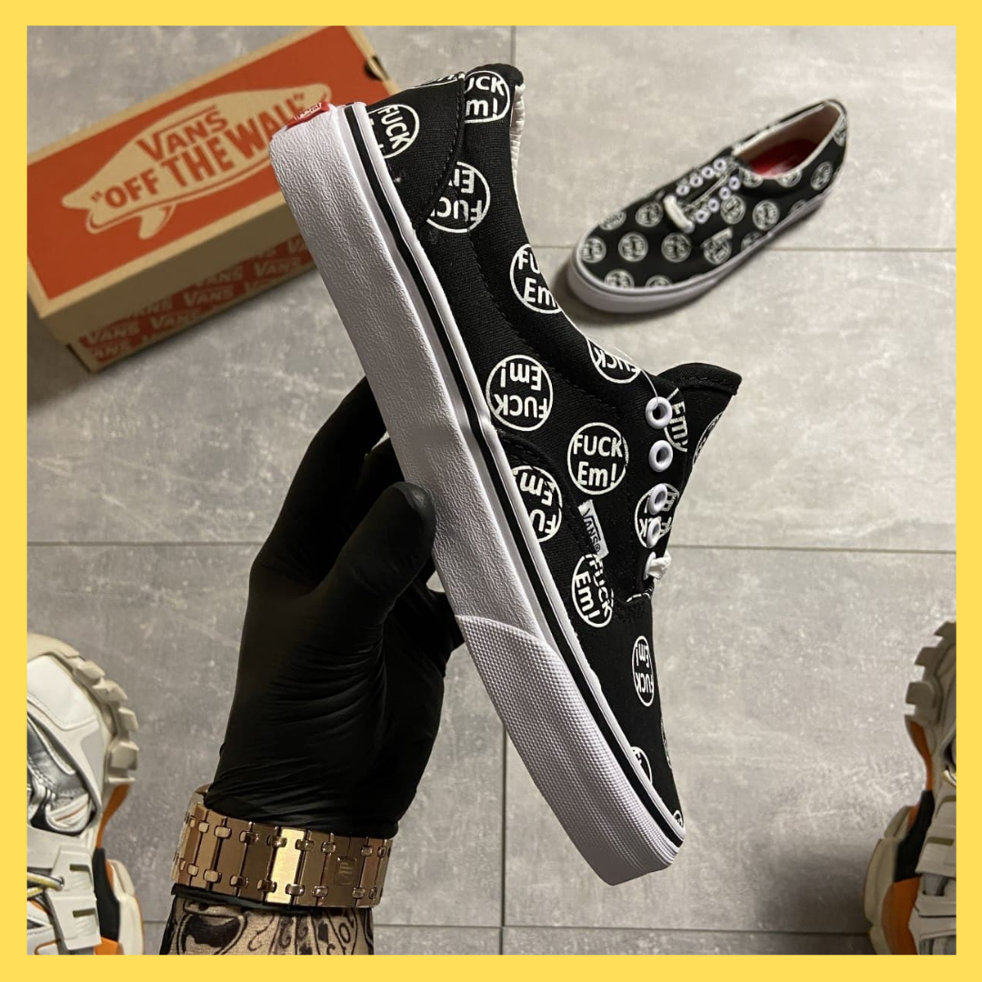 

Кеды Vans Era Black/White Fuck Em (Черный) 39