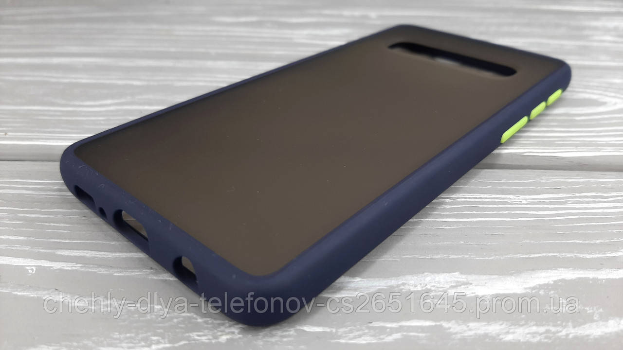 

TPU чехол MATT для Samsung Galaxy S10 темно синий