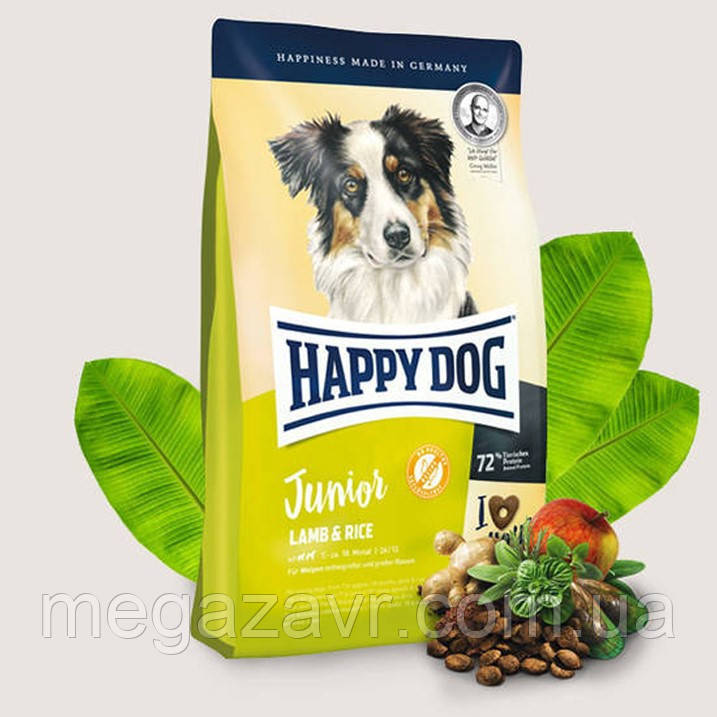 

Сухой корм для щенков Happy Dog Supreme Junior Ягненок и Рис 10 кг