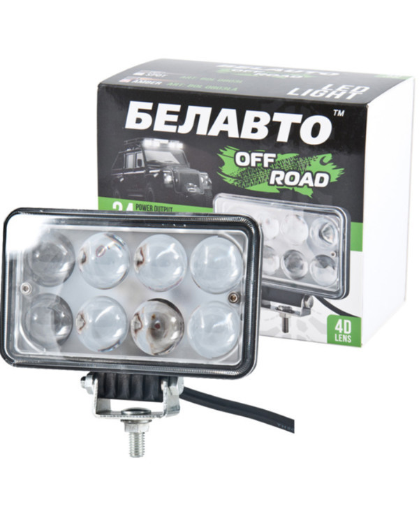 

Фара-LED Прямоугол 24W (3W*8) 10-30V 152*90*63mm Дальний/Spot "BELAUTO" (BOL0803 L) (1шт)