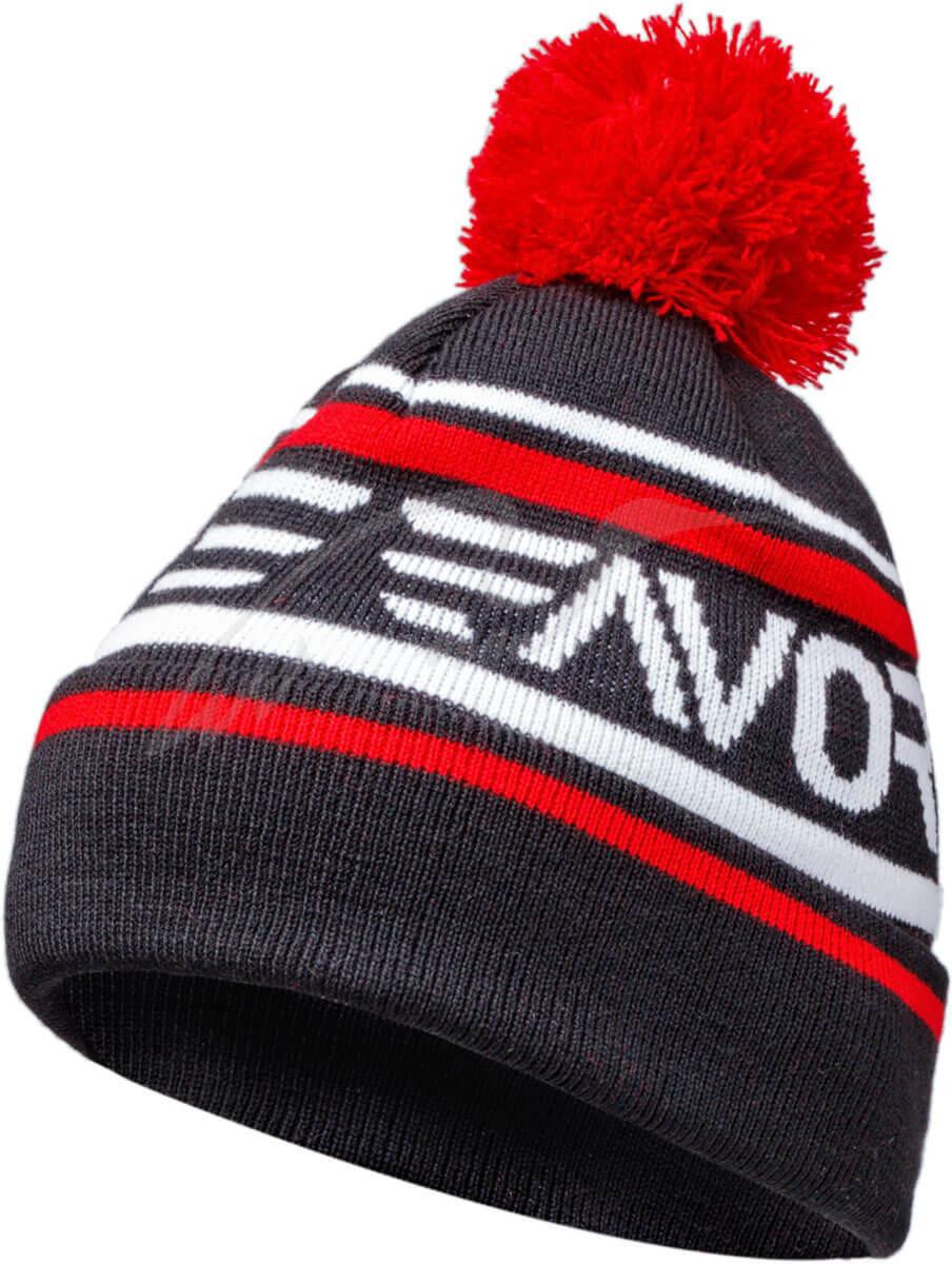 

Шапка Favorite с помпоном Black/Red with White Logo S