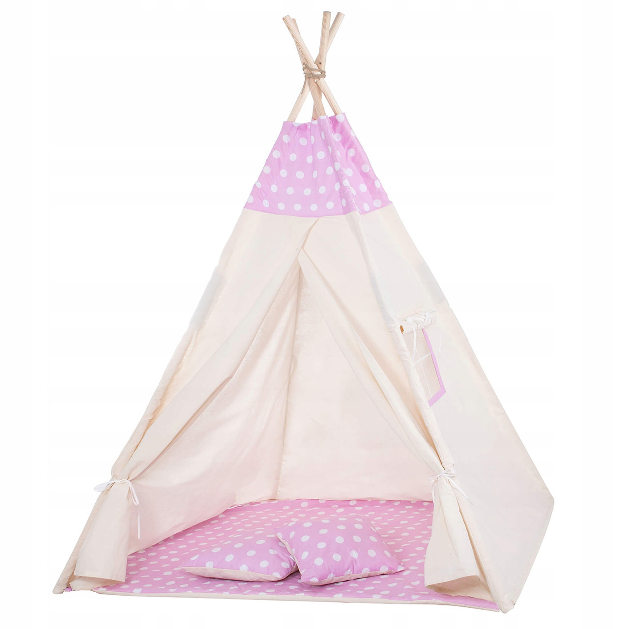 

Детская палатка (вигвам) Springos Tipi XXL TIP09 White/Pink