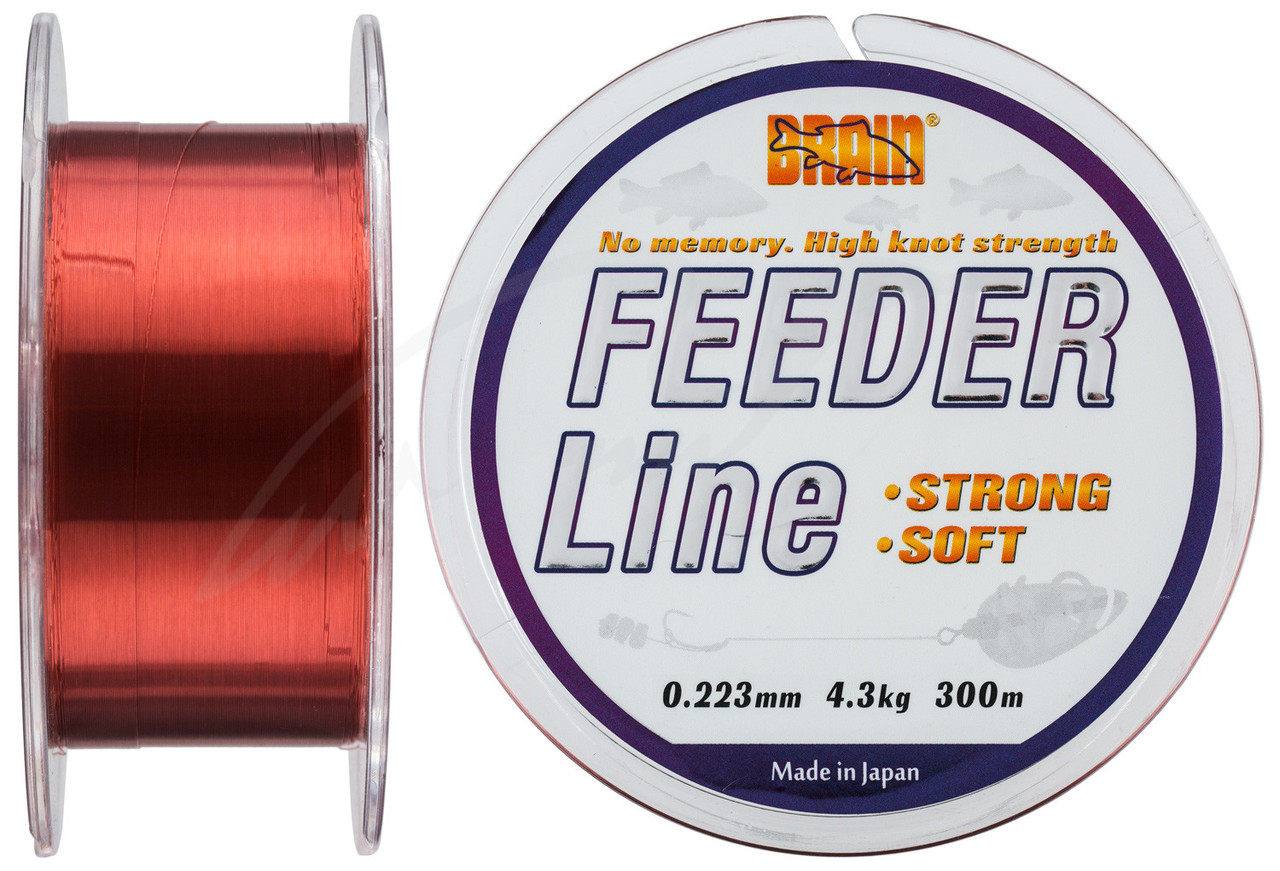 

Леска Brain Feeder 300 m 0,223 mm #1.7, 4.3 kg, 9.5 lb, ц.: copper