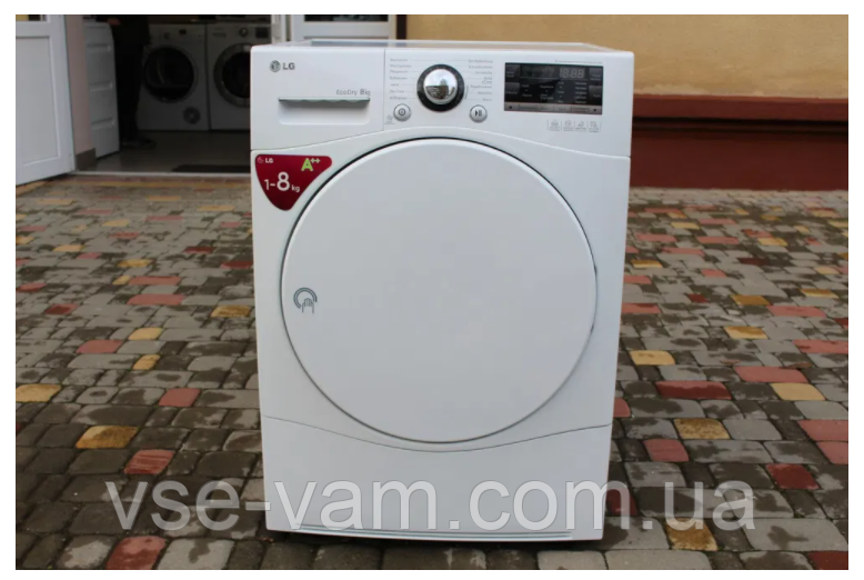Сенсорна сушильна машина/сушка LG 7 - 8 kg. Тепловий насос А++