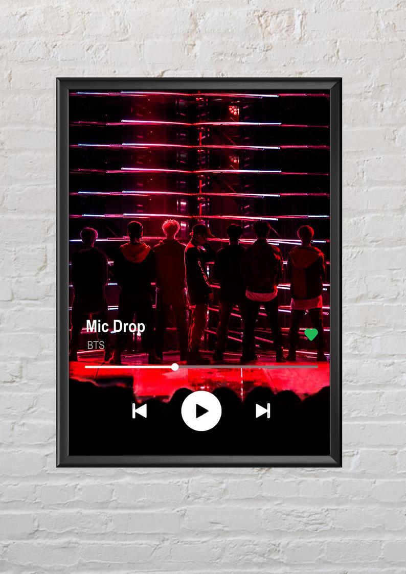 Постер BTS Mic Drop БТС формат А3