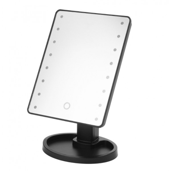 

Зеркальце с подсветкой для макияжа Led mirror черное 154143, Черный