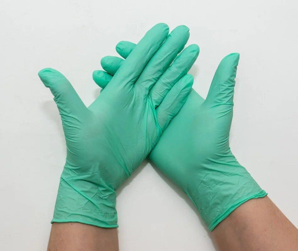 Перчатки нитриловые Unex XS 100шт Зеленые