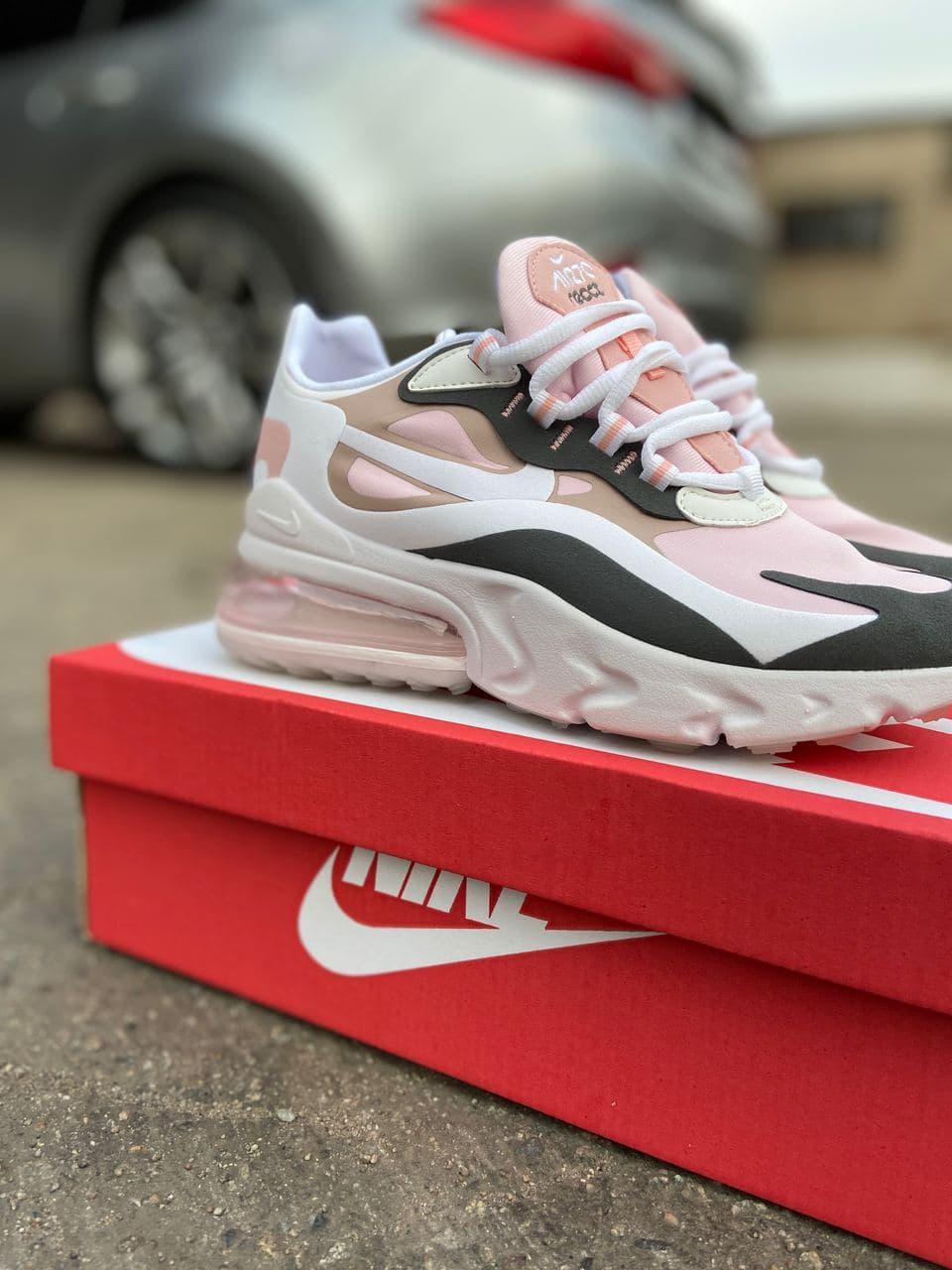 

Кроссовки женские Nike Air Max 270 React Pink Grey 37, Белый