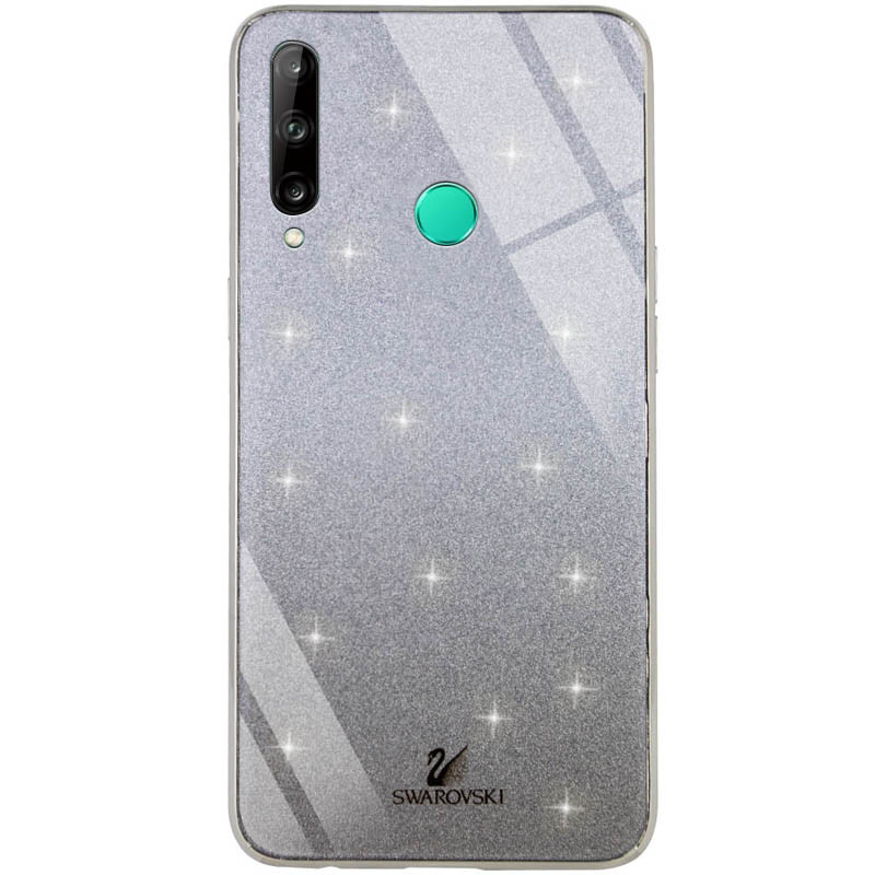 

TPU+Glass чехол Swarovski для Huawei P40 Lite E / Y7p (2020), Черный