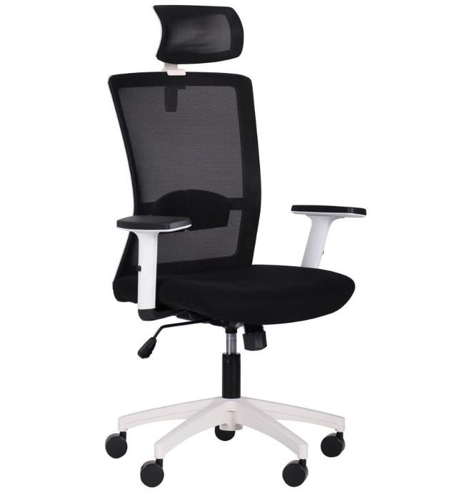 Кресло Uran White HR сиденье Сидней-26/спинка Сетка SL-00 черная