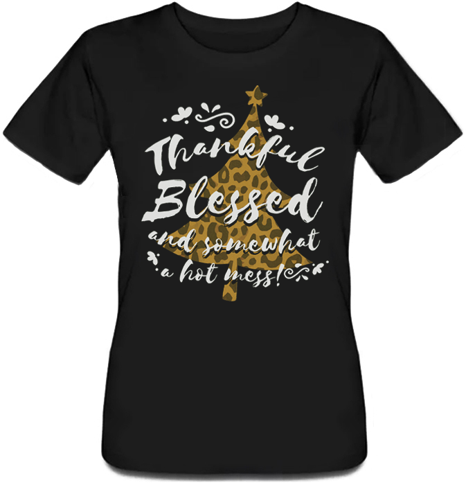

Женская футболка "Animal Christmas Tree" (чёрная) L, Черный