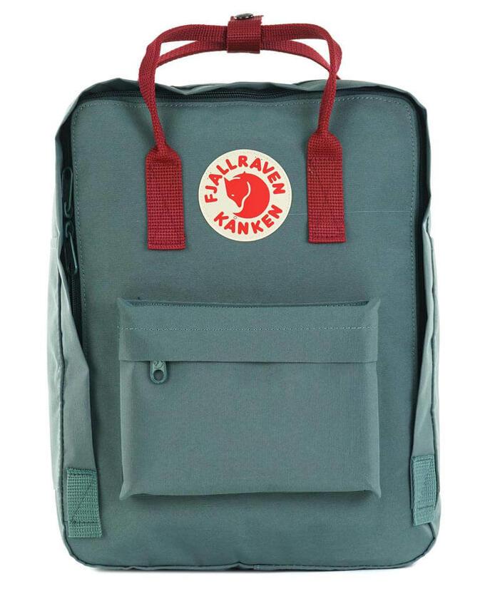 

Городской Рюкзак Fjallraven Kanken Classic 16 л Оливковый с бордовыми ручками