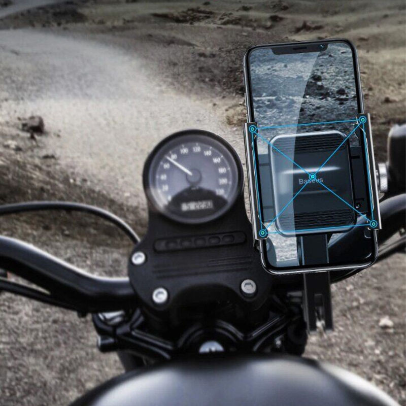 Мото- Вело- держатели для телефона Baseus Knight Motorcycle черный Черный Велодержатель Техничка Зажим baseus