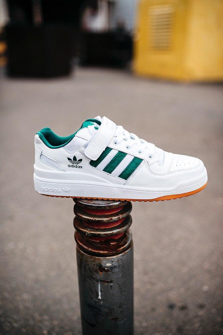 

Мужские кроссовки Adidas Forum “White Green” Адидас Форум Белые Зеленые Мужской, 44, Белый