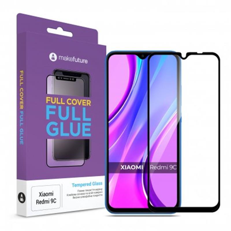 

Защитное стекло MakeFuture для Xiaomi Redmi 9C Full Cover Full Glue, 0.25mm (MGF-XR9C)