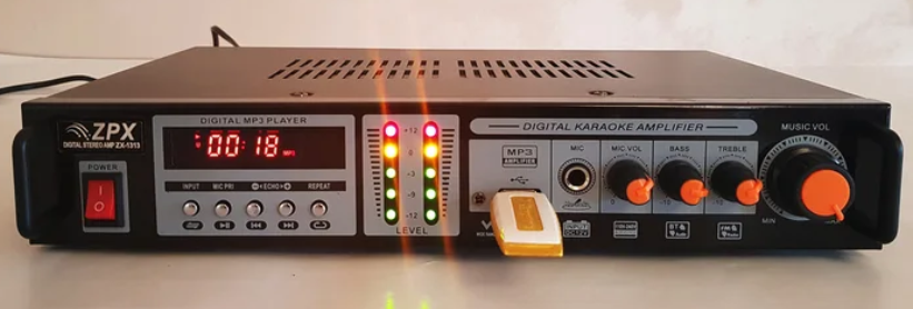 Підсилювач потужності звуку AMP ZX-1313, MP3 USB Micro SD FM Bluetooth, фото 4