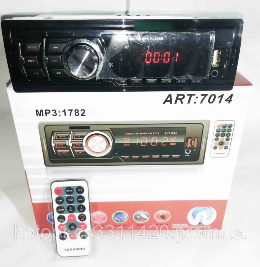 

Автомагнитола MP3 1782 ISO, MP3 Player, FM, USB, microSD, AUX