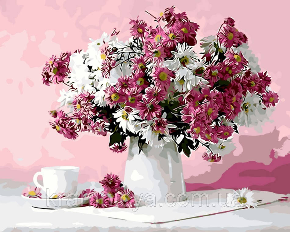 Картина по номерам Brushme 40х50 Натюрморт в розовых тонах (GX8746)