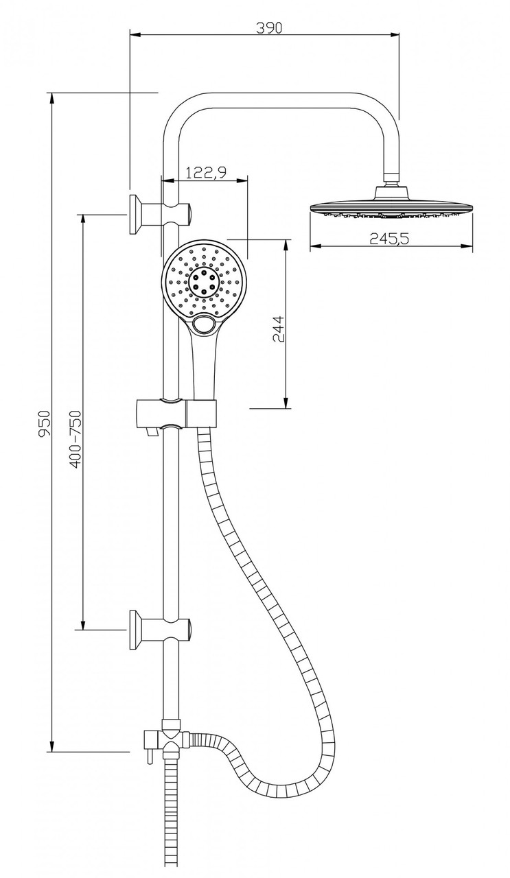 

Душова система Invena Rotonda AU-27-001 кругла