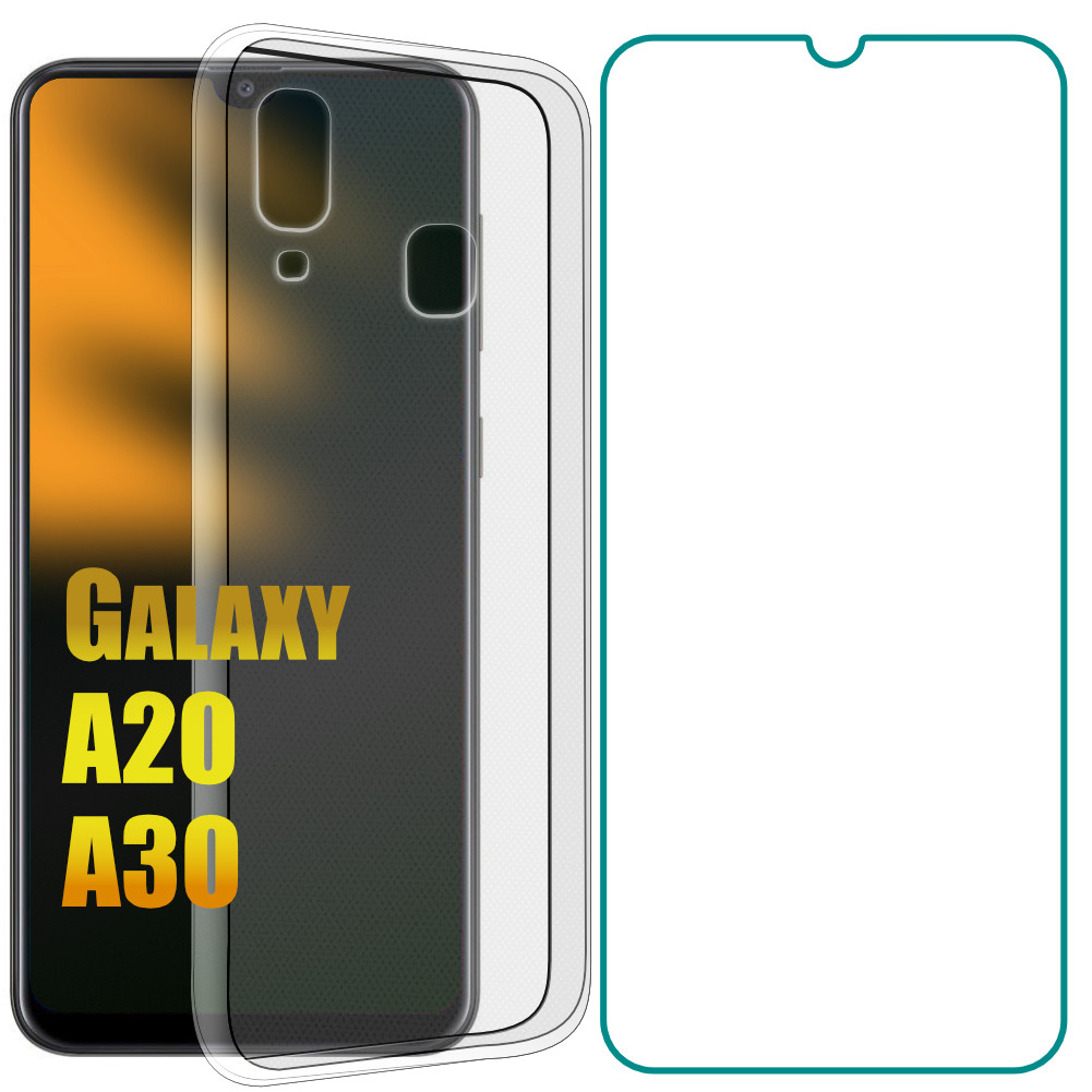 

Комплект Чехол и Защитное Стекло Samsung Galaxy A20 A205 / A30 A305 (Самсунг Галакси А30)