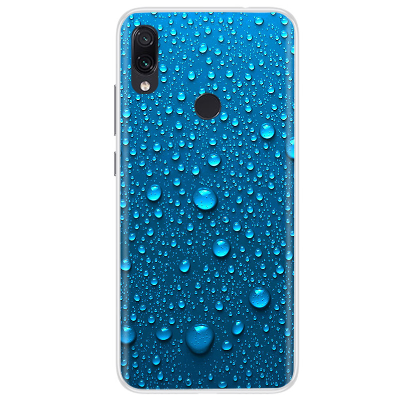 

Силиконовый чехол с рисунком для Xiaomi Redmi Note 7 / Note 7 Pro (Капли дождя), Прозрачный